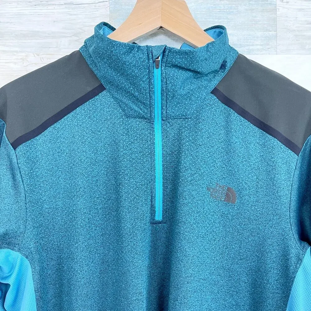 The North Face Kilowatt 1/4 Zip Pullover Blue FlashDry-XD Lightweight Mens Large
